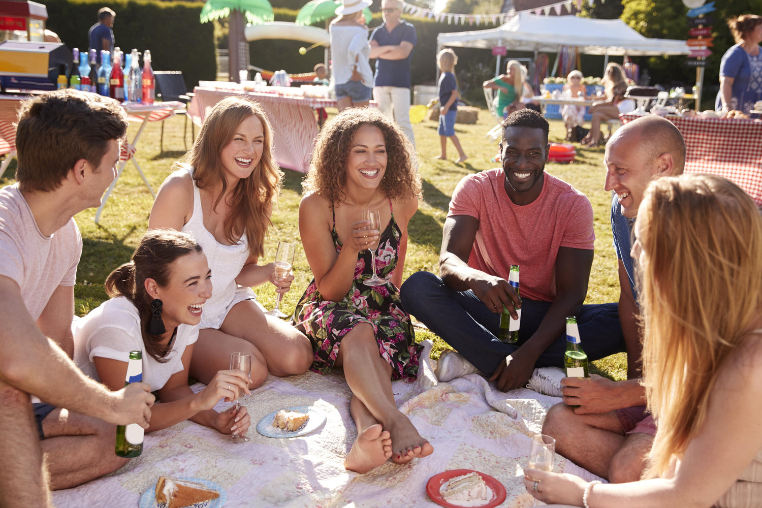 Group at a picnic